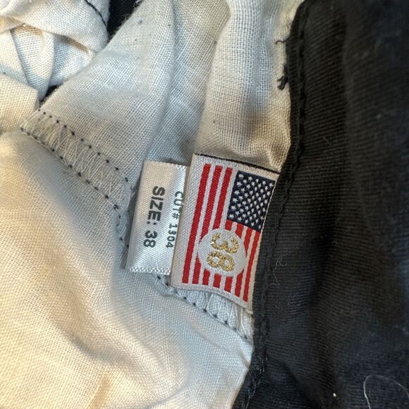 Men’s golden denim pants size 38 elastic bottom - Picture 3 of 8